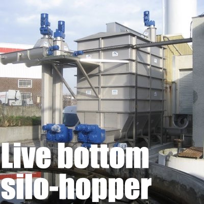 Live bottom silo hopper